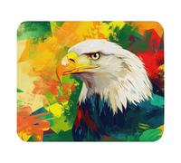 Gaming Mousepad Abstract Portrait Of Bald Eagle Waterproof Desk Pad Stitched Edges Mouse Pad For Home Desk Laptop 25X30Cm