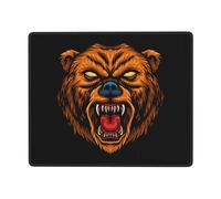 Gaming Mousepad Angry Bear Soft Desk Pad Wear Resistant Mice Mat For Laptop Computer Pc 25X30Cm