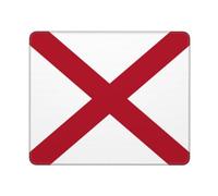 Gaming Mousepad Flag Flag Alabama Stitched Edges Desk Pad Soft Mice Mat For Desk Computer Work 25X30Cm