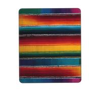 Gaming Mousepad for computer 20x18 cm Non-Slip Rubber Base Cute Mouse Mat for Laptop & Desktop Home Office Desk Accessories Office Supplies Colorful Mexican Stripes