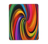 Gaming Mousepad for computer 20x18 cm Non-Slip Rubber Base Cute Mouse Mat for Laptop & Desktop Home Office Desk Accessories Office Supplies Colorful Rainbow