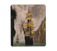 Gaming Mousepad for computer 22x18 cm Non-Slip Rubber Base Cute Mouse Mat for Laptop & Desktop Home Office Desk Accessories Office Supplies Cool Pirate Ship