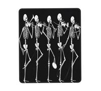 Gaming Mousepad for computer 22x18 cm Non-Slip Rubber Base Cute Mouse Mat for Laptop & Desktop Home Office Desk Accessories Office Supplies Halloween Posable Skeleton Skull