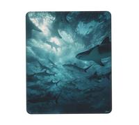 Gaming Mousepad for computer 24x20 cm Non-Slip Rubber Base Cute Mouse Mat for Laptop & Desktop Home Office Desk Accessories Office Supplies sharks swimming