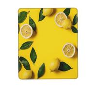 Gaming Mousepad for Computer 24x20 cm Non-Slip Rubber Base Cute Mouse Mat for Laptop & Desktop Home Office Desk Accessories Office Supplies Yellow Lemon