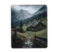 Gaming Mousepad for computer 24x20 cm Non-Slip Rubber Base Cute Mouse Mat for Laptop & Desktop Home Office Desk Accessories Office Supplies Charming mountain cottages in the Austrian Alps1
