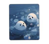 Gaming Mousepad for computer 24x20 cm Non-Slip Rubber Base Cute Mouse Mat for Laptop & Desktop Home Office Desk Accessories Office Supplies little seals