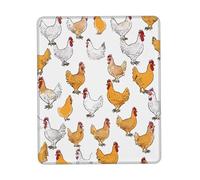 Gaming Mousepad for computer 26x21 cm Non-Slip Rubber Base Cute Mouse Mat for Laptop & Desktop Home Office Desk Accessories Office Supplies A Brood of Chickens