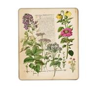 Gaming Mousepad for computer 26x21 cm Non-Slip Rubber Base Cute Mouse Mat for Laptop & Desktop Home Office Desk Accessories Office Supplies floral in the old book