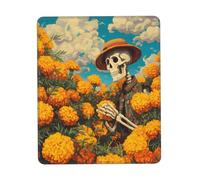 Gaming Mousepad for computer 26x21 cm Non-Slip Rubber Base Cute Mouse Mat for Laptop & Desktop Home Office Desk Accessories Office Supplies Skeleton