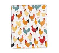 Gaming Mousepad for computer 26x21 cm Non-Slip Rubber Base Cute Mouse Mat for Laptop & Desktop Home Office Desk Accessories Office Supplies A Brood of Chickens
