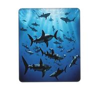 Gaming Mousepad for computer 30x25 cm Non-Slip Rubber Base Cute Mouse Mat for Laptop & Desktop Home Office Desk Accessories Office Supplies Hammerhead Sharks