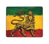 Gaming Mousepad Jamaican Flag Reggae Judah Lion Comfortable Desk Pad Improves Speed And Precision Mouse Pad For Computer Laptop Desk 25X30Cm