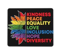 Gaming Mousepad Lgbt Pride Rainbow Gay Sunflower Kindness Peace Comfortable Desk Pad Waterproof Mouse Pad For Desk Home Pc 25X30Cm
