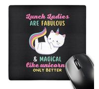 Gaming Mousepad Lunch Ladies Are Fabulous In Dark Black Background Waterproof Desk Pad Stitched Edges Mice Mat For Laptop Pc Home 25X30Cm