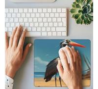 Gaming Mousepad On The Beach Print Square Mouse Pad Soft Cute Computer Mouse Mat with Non-Slip Rubber Base Stitched Edge Mouse Pads for Desk Computers Laptop Office