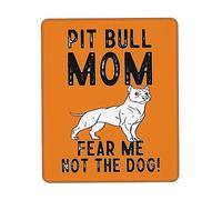 Gaming Mousepad Pit Bull Mom Fear Me Not The Dog Stitched Edges Mice Mat Soft Mouse Pad For Home Computer Office 25X30Cm