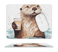 Gaming Mousepad Sea Bank Beaver Comfortable Desk Pad Wear Resistant Mouse Pad For Desk Laptop Pc 25X30Cm