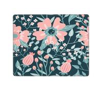 Gaming Mousepad Seamlessly Painted Pastel Flowers Anti-Slip Rubber Base Desk Pad Comfortable Mice Mat For Computer Work Laptop 25X30Cm