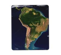 Gaming Mousepad South America Satellite Image Improves Speed And Precision Mouse Mat Anti-Slip Rubber Base Mouse Pad For Home Computer Pc 25X30Cm