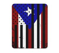 Gaming Mousepad Vintage Puerto Rico Flag Stitched Edges Mouse Mat Waterproof Mice Mat For Desk Office Home 25X30Cm