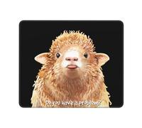 Gaming Mousepad Watercolor Sheep Spitting Their Tongues Stitched Edges Desk Pad Anti-Slip Rubber Base Mouse Pad For Home Pc Office 25X30Cm