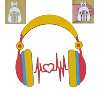 Gaming/Music Headset Metal Cutting Dies Set, Headphones, Stencil, Card Making, Male, Scrapbooking, Paper Crafts, I8