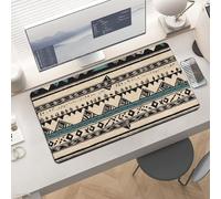 Gaming Native American Patterns Mouse Pad 24x12 Large Desk Mat with Non-Slip Rubber & Smooth Surface Foldable Desk Pad for Keyboard and Mouse Laptop Computer Mousepad for Office Home Remote Work