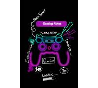 Gaming Notes: neon game controller with fun slogans, gamers, boys, plain lined notebook for all ages