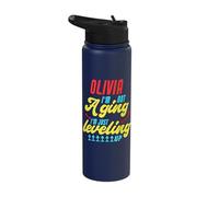 Gaming Olivia I'm Not Aging Funny Olivia Birthday Saying Stainless Steel Insulated Water Bottle