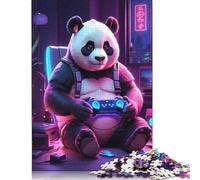 Gaming Panda Puzzle Creative Games 100 Percent Recycled Cardboard Jigsaw Puzzle for Adult 1000pcs (26x38cm)