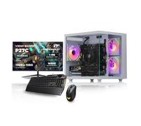 Gaming PC 27" 165Hz Bundle AMD Ryzen 7 5700X Processor Nvidia RTX 3050 6GB Graphics Card - 16GB 3200MHz Ram - 1TB NVMe SSD - 550W PSU - Windows 11 - WiFi - Mini Nem 3 white - Asus TUF K1 & M3