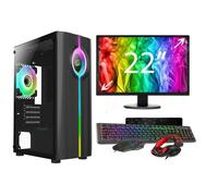 (., .) GAMING PC BUNDLE : INTELCORE i3/16GB RAM/ 1TB + 128GB SSD/GT730 2GB/WINDOWS 10/ QUAKE BLACK