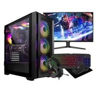 Gaming PC Bundle • RTX 3050 Graphics Card • Intel Core i7 • 16GB RAM • 256GB SSD+1TB HDD • 500W 80+ PSU • Black RGB Gaming Case • WIFI • Windows 11 • 22” Monitor Bundle