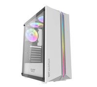 Gaming PC Case Computer 3 RGB Fans Midi Tower ITX M-ATX ITX USB 3.0 White
