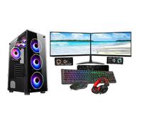 Gaming PC Core i5 16GB RAM 1TB+128GB SSD GT1030 2GB 2x22 Monitor Dual Stand MIRAGE 6F