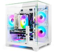 Gaming PC Desktop Intel 12th I5-12400F, 6 core 2.5GHz Desktop Computer, GeForce RTX 3050, 32G DDR4 RAM, 1TB NVME SSD, Prebuilt Tower Computer for Gaming, Home and Office (White)