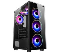 Gaming PC Tower: Intel Core i5 3rd Gen 16GB RAM 1TB+256GB SSD GT730 4GB WIN 11 Black 6 FAN RGB
