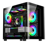 Gaming PC Tower, Intel Core i7-3770, 16GB RAM, RX 580 8GB Graphics, 1TB HDD + 256GB SSD, Windows 11, Black 5 Fan RGB Case - High Performance Setup