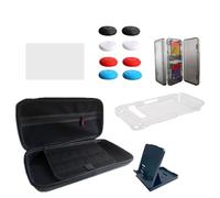 Gaming Protective Cover Pack Shockproof Storage Case Controller Skin Screen Protector Joystick Caps Set for NSW2 Carrying Case