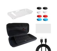 Gaming Protective Cover Pack Shockproof Storage Case Controller Skin Screen Protector Joystick Caps Set for NSW2 Carrying Case