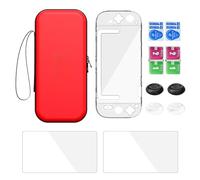 Gaming Protective Covers Pack Shockproof Storage Case Controller Skin Screen Protector Joystick Caps for NSW2 Protective Covers with Screen Protector
