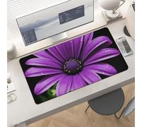 Gaming Purple Daisy Mouse Pad 24x12 Large Desk Mat with Non-Slip Rubber & Smooth Surface Foldable Desk Pad for Keyboard and Mouse Laptop Computer Mousepad for Office Home Remote Work