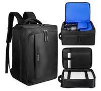 Gaming-Reiserucksack kompatibel mit PS5/PS5 Pro/PS5 Slim/PS4, schützende Tragetasche/Aufbewahrungstasche kompatibel mit PlayStation 5 Konsole,Headset,Controllern,Monitor,15,6 Zoll Laptop und Zubehör