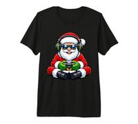 Gaming Santa Controller Xmas Video Games Gamer Game Player Premium T-Shirt