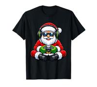 Gaming Santa Controller Xmas Video Games Gamer Game Player T-Shirt