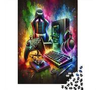 Gaming Setup Essentials Premium Jigsaw Puzzle 1000 Pieces for Adults Educational Game Decompression Home Entertainment 38x26cm/1000pcs