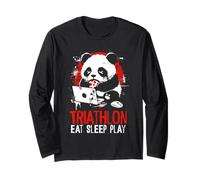 Gaming Triathlon Eat Sleep Play - Funny Video Game Lover Long Sleeve T-Shirt