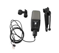 Gaming USB Microphone with RGB, Condenser Mic, Adjustable Tripod Stand, Dual USB Type C and USB A - Noise Reduction, Omni Directional Pickup, Ideal for Streaming Podcasting