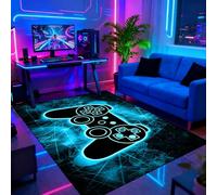 Gaming Video Game Area Rugs for Boys Teens Modern Cool Tech Style Gaming Room Home Decor Gamer Controller Gamepad Pattern Area Rug Floor Carpet Bathroom Mat for Leisure/Living/Bedroom